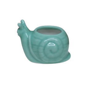 SNJ1 (ceramic snail jar- bright green)