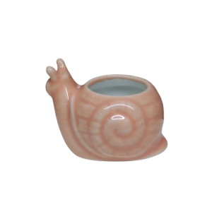 SNJ2 (ceramic snail jar- light orange)